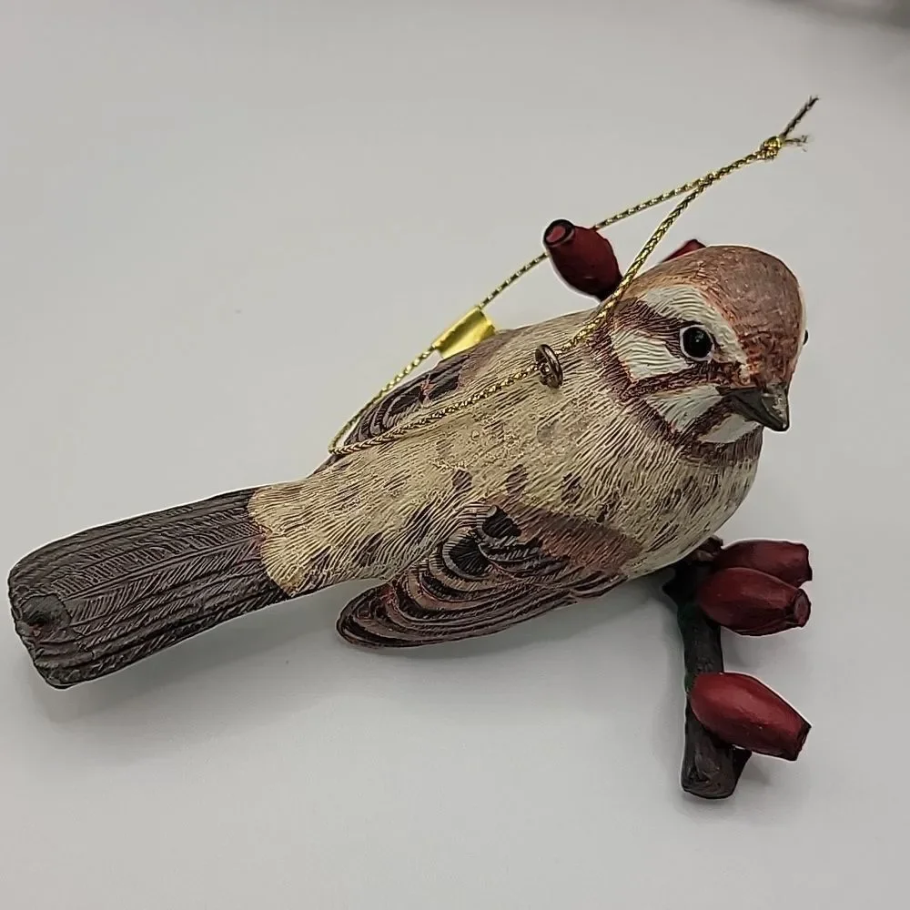 Danbury Mint Christmas Songbird Ornament Song Sparrow Retired
